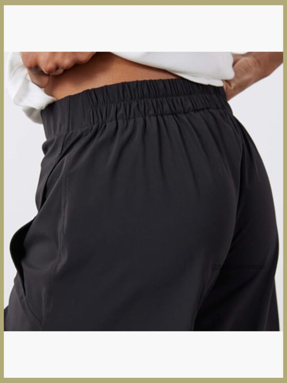 High Waisted Wide Leg Barrel Pants with Pockets - Travel Work Trousers - Picture 6 of 7